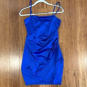 Windsor Royal Blue Satin Mini Dress